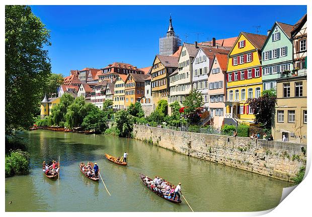 Lovely old Tuebingen Germany Print by Matthias Hauser