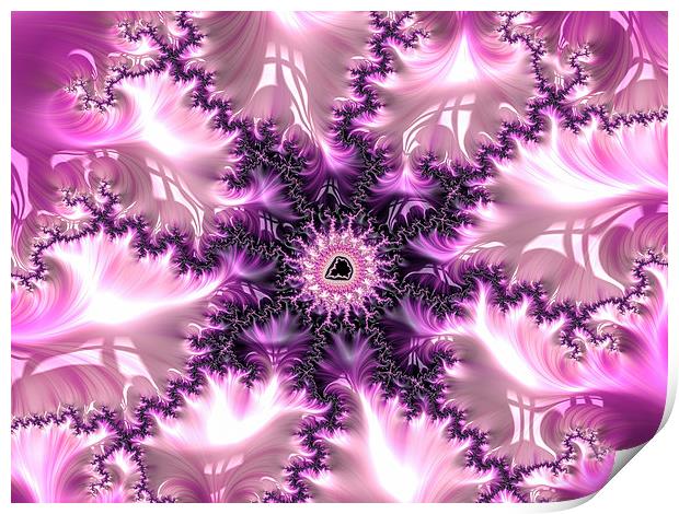 Pink and purple abstract art Print by Matthias Hauser
