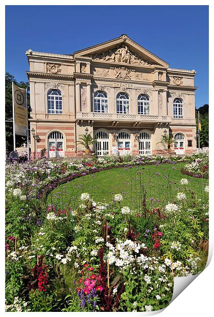 Theater building Baden-Baden Germany Print by Matthias Hauser