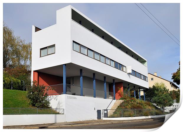  Weissenhof settlement Le Corbusier building Stutt Print by Matthias Hauser