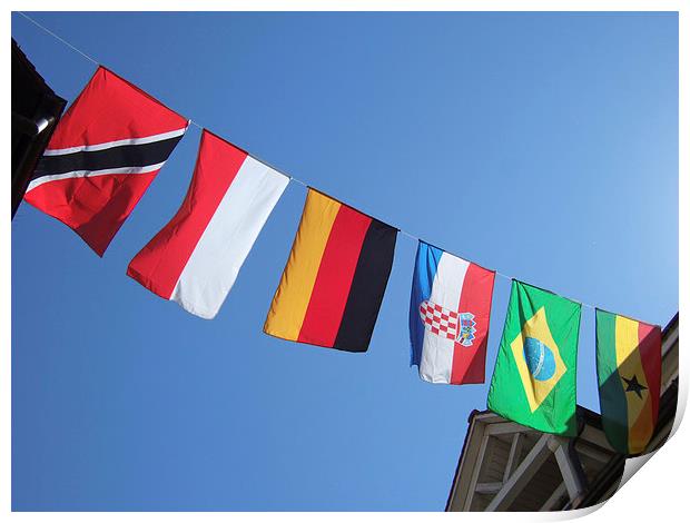  Flags of different countries Print by Matthias Hauser