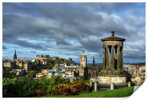  Edinburgh from Calton Hill Print by Veli Bariskan