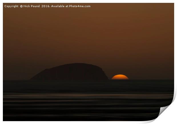 Steep Holm Sunset Print by Nick Pound