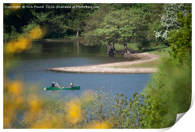 Canoeing on Rudyard Lake Print by Nick Pound