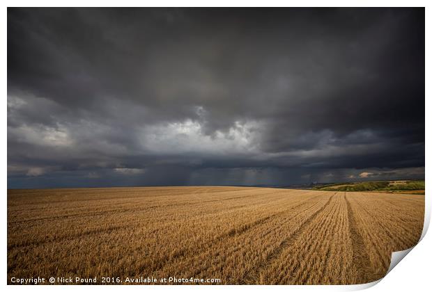 Stubble and Storm Print by Nick Pound