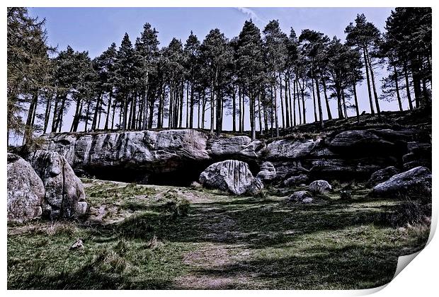 St Cuthberts Cave, Northumberland Print by Julia Whitnall
