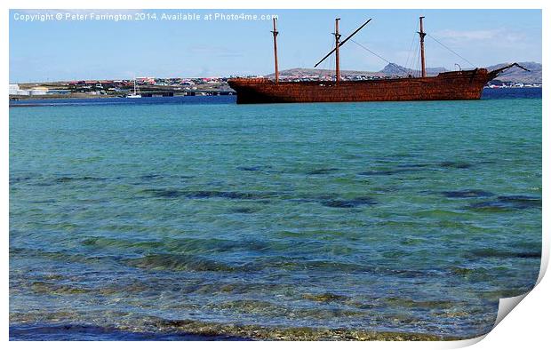 Ship Wreck Print by Peter Farrington