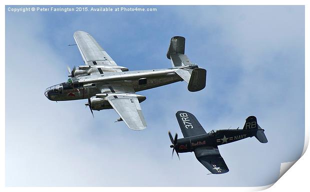  Flying Bulls Print by Peter Farrington