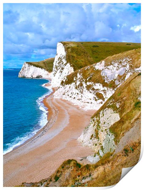  White cliffs in Dorset  Print by Shaun Jacobs