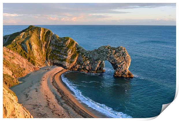 Durdle Door on a summer evening  Print by Shaun Jacobs