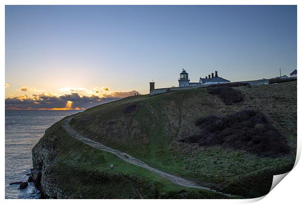 Anvil point lighthouse at sunset  Print by Shaun Jacobs