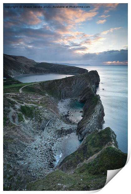 Winter sunrise at Stair Hole  Print by Shaun Jacobs