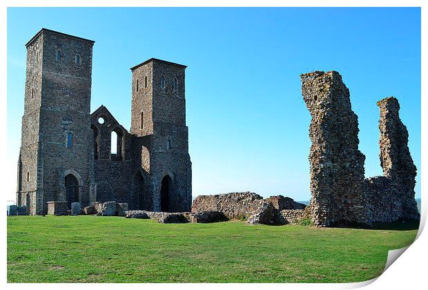 Reculver Tower. Print by Mark Franklin