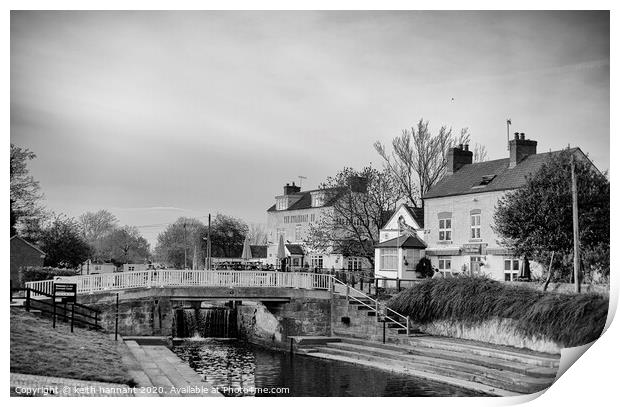 Erewash canal entrance Print by keith hannant