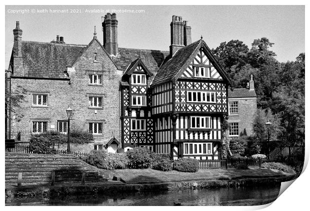 packet house worsley bridgewater canal monochrome Print by keith hannant