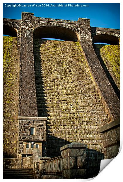 Elan Valley Dam Print by Lauren Wilson