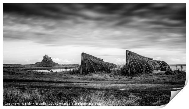 Lindisfarne island Print by Kelvin Trundle