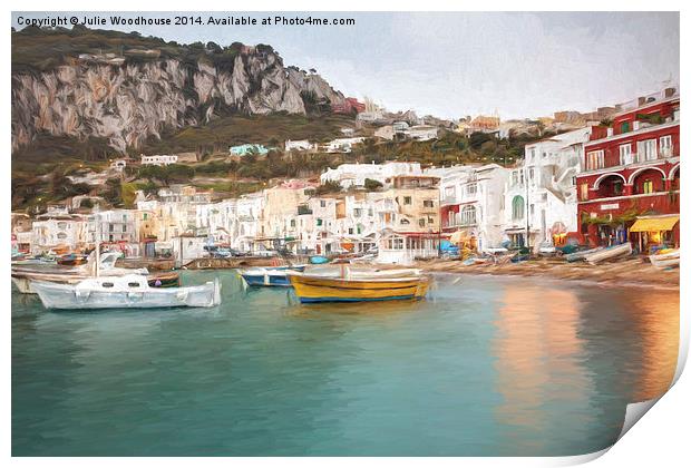 Marina Grande, Capri, Campania, Italy Print by Julie Woodhouse