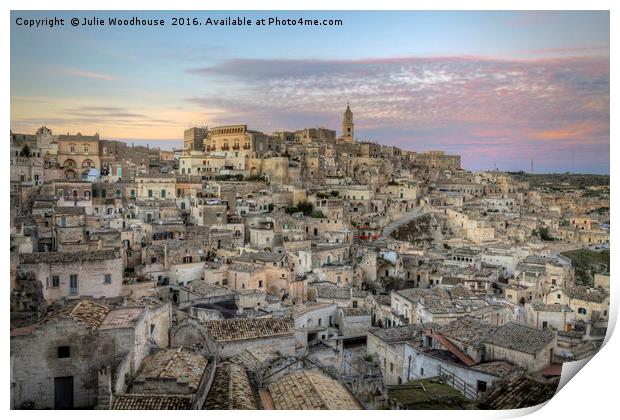 view over Matera Print by Julie Woodhouse