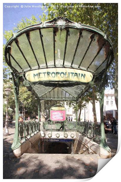 Abbesses Metro Print by Julie Woodhouse