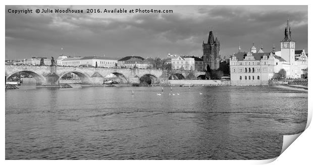 View of the Charles Bridge in Prague Print by Julie Woodhouse