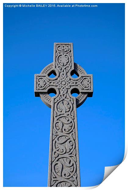  Celtic Cross Print by Michelle BAILEY