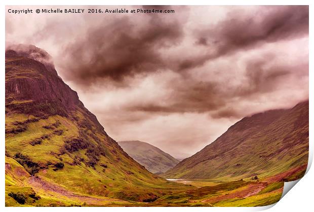 Glencoe Brooding Print by Michelle BAILEY