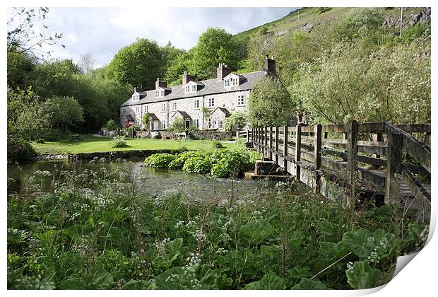 Chee Dale Cottages Print by John Keates