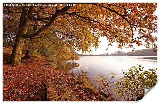  A shot of Knypersley Reservoir, Stoke-on-Trent Print by John Keates