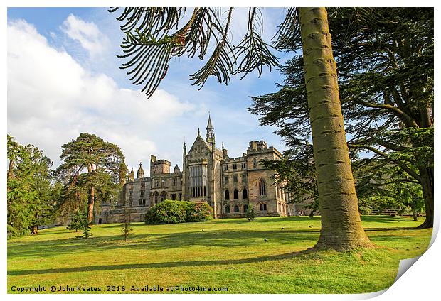 Alton Towers, a derelict house on the Alton Towers Print by John Keates