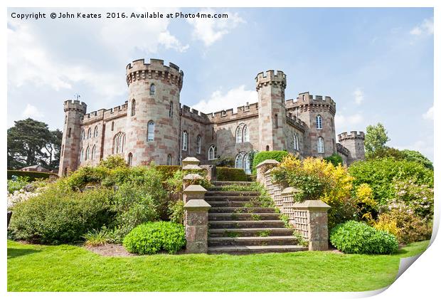 Cholmondeley Castle Cheshire England   Print by John Keates