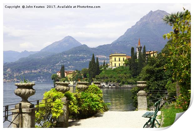 Villa Cipressi Lake Como Italy Print by John Keates