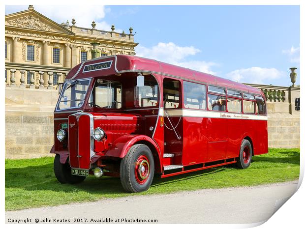 A 1946 AEC Regal bus or coach in the livery of Val Print by John Keates
