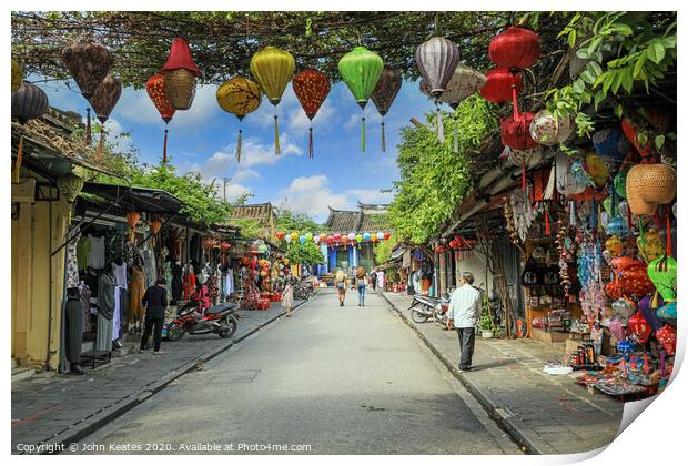 Silk lanterns, Hoi An, Vietnam  Print by John Keates