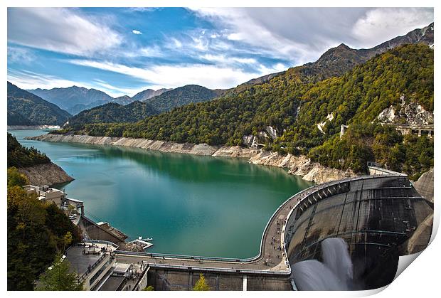 Kurobe Dam Print by Chris Gilloch