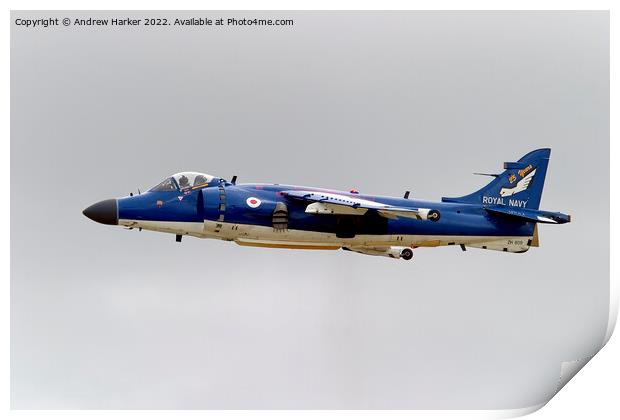 British Aerospace Sea Harrier FA.2 Print by Andrew Harker