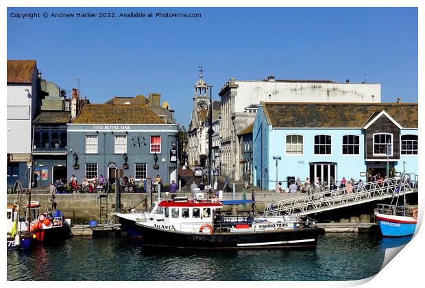 Weymouth Harbour, Dorset, England, UK Print by Andrew Harker