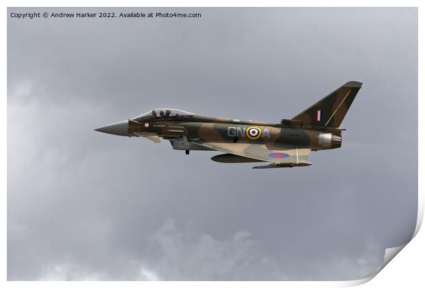 RAF Typhoon FGR.4  ZK349 Print by Andrew Harker