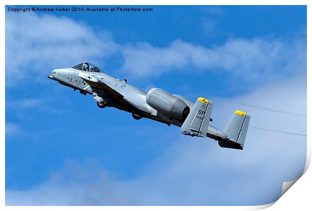 A-10C Thunderbolt II  Print by Andrew Harker
