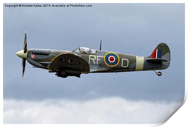 Supermarine Spitfire Mk Vb  Print by Andrew Harker