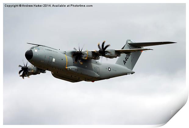 Airbus Military A400M Demonstrator EC-402  Print by Andrew Harker