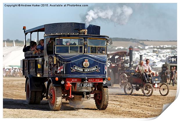 1930 Super Sentinel Steam Wagon No.8393 'Sultan'  Print by Andrew Harker