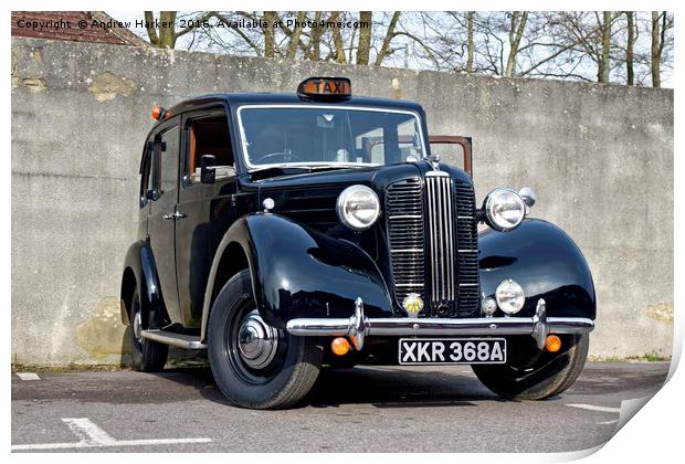 1957 Austin FX3 Taxi  Print by Andrew Harker