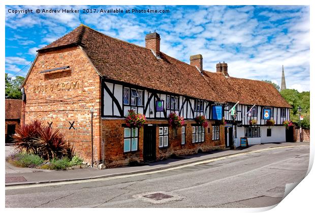 The Rose & Crown Hotel, Salisbury, Wiltshire Print by Andrew Harker