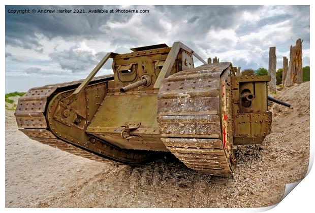 WW1 British MK IV Tank  Print by Andrew Harker