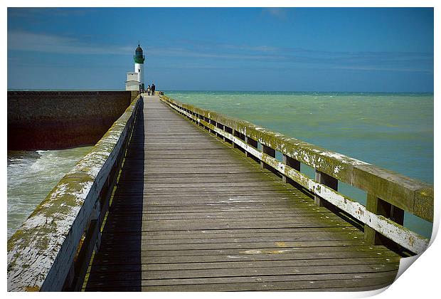 Le Tréport Lighthouse Print by Harry Hadders