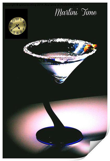  Time for martini Print by sylvia scotting
