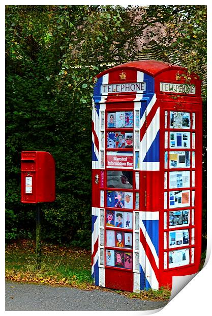  One of its kind telephone box Print by sylvia scotting