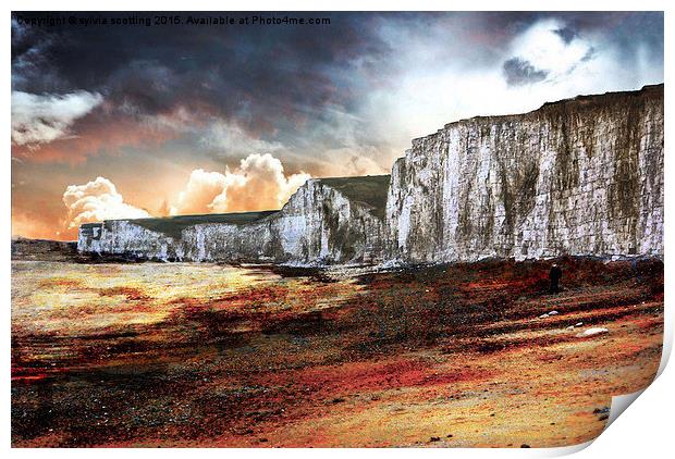  Beachy Head Sussex  Print by sylvia scotting