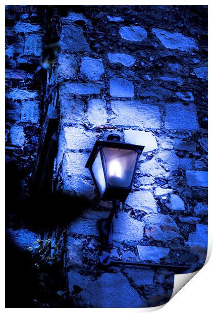 Light my way home by lamplight Print by sylvia scotting